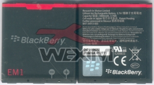 Batterie d'origine BlackBerry E-M1 (Curve 9360..)