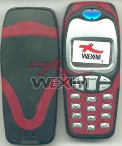 Façade Nokia 3310 rouge-noire vagues