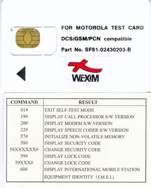 Motorola TestCard