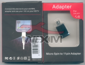 Adaptateur microUSB MHL pour Samsung (5pin->11pin)