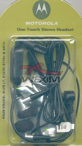 Kit piéton stéréo Motorola V3 d'origine (noir)
