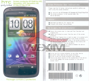 Protection d'écran d'origine HTC Sensation (2 pièces)