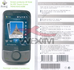 Protection d'écran d'origine HTC Touch Cruise 2009 (2 pièces)