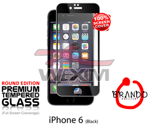 Protection verre trempe ecran complet Apple iPhone 6/6s - noire