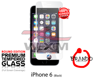 Protection verre trempe ecran complet Apple iPhone 6/6s - blanche