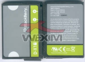 Batterie d'origine BlackBerry D-X1 (Storm 9500..)
