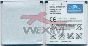 Batterie d'origine SonyEricsson BST-38 (W580i..)