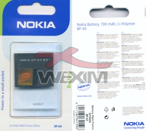 Batterie Nokia d'origine BP-6X (8800 Sirocco..)