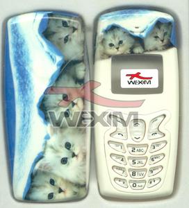 Façade Nokia 5210 blanc-bleu chatons