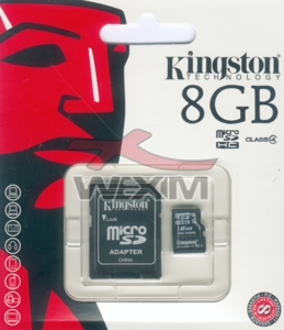 Carte mémoire SDHC 8 Go Kingston 2-en-1