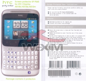 Protection d'écran d'origine HTC ChaCha (2 pièces)