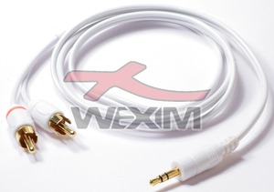 Câble audio 1m jack 3.5mm M vers 2 RCA M